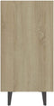 vidaXL - Dressoir - 103,5x35x70 - cm - spaanplaat - wit - en - sonoma - eikenkleurig