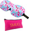 SMUG 3D Slaapmasker met Opbergzakje - 100% Verduisterend - Ergonomisch Oogmasker - Cherry Blossom Print