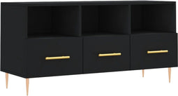 vidaXL - Tv-meubel - 102x36x50 - cm - bewerkt - hout - zwart