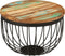 vidaXL - Salontafel - Ø - 50x35 - cm - massief - gerecycled - hout - en - staal