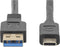 Digitus USB-kabel USB-A stekker, USB-C stekker 1.00 m Zwart DB-300146-010-S
