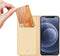Dux Ducis - Slim bookcase hoes - Geschikt voor iPhone 13 Mini - Goud