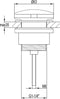 Ben Fixed - Wastafelplug - Niet-afsluitbaar - RVS - Diameter 6,3 cm