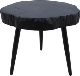 Bijzettafel live edge - ø45-47 cm - Acaciahout/ijzer