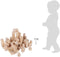 Small Foot - Houten Bouwblokken - 100dlg in linnen tas - Multi colour (100 stuks)