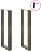 vidaXL - Salontafelpoten - 2 - st - U-vormig - 38x(72-73) - cm - staal - naturel