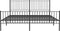 vidaXL - Bedframe - met - voetbord - zonder - matras - metaal - zwart - 180x200 - cm