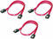 Assmann 2x SATA 7-pin - SATA kabel - 0.5 m - Rood Zwart (2 stuks)