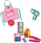 SES - Petits Pretenders - Verkleedkledingset kapper - met schort, kam, fohn en kapper producten