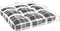 vidaXL - Palletkussen - 70x70x12 - cm - stof - ruitpatroon - grijs