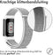 imoshion Nylon bandje - Geschikt voor Fitbit Charge 6, Charge 5 - Lichtgrijs - S