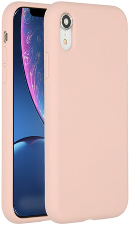 Accezz iPhone Xr - Liquid Silicone Backcover - Schokabsorberend - Roze