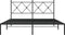 vidaXL - Bedframe - met - hoofdbord - metaal - zwart - 160x200 - cm