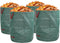 vidaXL - Tuinafvalzakken - met - Handvatten - - - Set - van - 4 - - - Vouwbaar - - - Rond - - - Groen - - - 300 - L