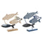 Decoratieve figuren DKD Home Decor 53 x 9 x 45 cm Natuurlijk Blauw Gouden Spiralen Mediterrane (2...