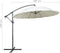 vidaXL - Zweefparasol - met - aluminium - paal - 3 - m - wit