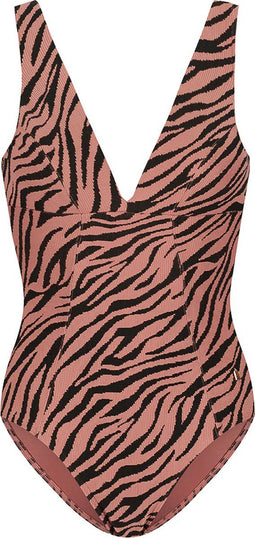 Beachlife Rose Zebra - easy fit badpak - Dames - Maat 80F - Zebraprint