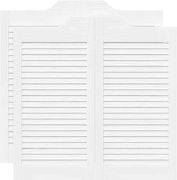 vidaXL - Draaideuren - louvre - design - 2 - paar - 80x80 - cm - wit