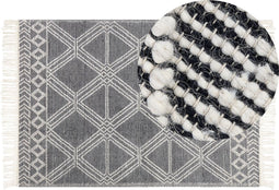 TOPRAKKALE - Modern vloerkleed - Grijs - 160 x 230 cm - Wol