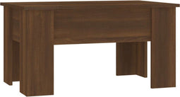 vidaXL - Salontafel - 79x49x41 - cm - bewerkt - hout - bruin - eikenkleur
