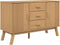 vidaXL - Dressoir - OLDEN - 114x43x73,5 - cm - massief - grenenhout - bruin