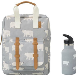 Fresk rugzak + drinkfles thermos polar bear