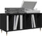 vidaXL - Recordkast - Zwart - Eiken - 100x38x48 - cm - Gerecycled - Hout
