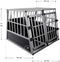 Aluminium Hondentransportbox XL - Veilig vervoer grote honden - Zwart/Zilver
