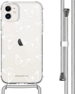 iMoshion iPhone 11 - Hoesje met Koord - Verstelbaar Koord - Butterfly