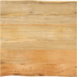 vidaXL - Tafelblad - met - natuurlijke - rand - 40x40x2,5 - cm - massief - mangohout