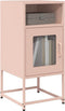 vidaXL - Nachtkastje - 36x39x78 - cm - koudgewalst - staal - roze