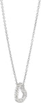 TI SENTO Dames Ketting - 925 zilver - Zirconia wit - Maat 42 - 34022ZI