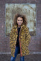 Moodstreet Meisjes Winterjas - Fake-Fur - Ribboorden - Goud (116)