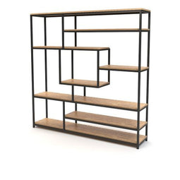 Roxxz Design Industrial Bookcase COD - Mango Wood - 200x40x150cm