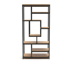 Roxxz Design Open Bookcase COD - Mango Wood - 180x40x90cm
