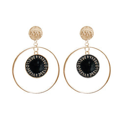 Melli Mello Coin in hoop Earring Gold colored coating