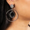 Melli Mello Coin in hoop Earring Silver colored coating