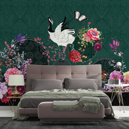 Melli Mello Craney in paradise Wall Mural Green