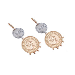 Melli Mello Double coin Earring Gold/Silver Coating