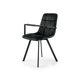 Roxxz Design Dining room chair Max - Velvet Green - Industrial