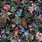 Melli Mello Floral Vacation Wall Mural Black