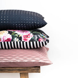 Melli Mello - Graphics meets Dark florals cushion set
