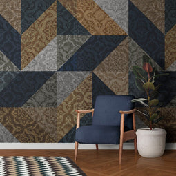 Melli Mello Graphic Life Wall Mural Blue/Ochre