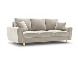 Micadoni Velvet Sofa With Bed Function And Box "Moghan" 3 Seats