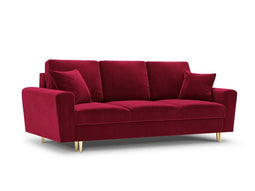 Micadoni Velvet Sofa With Bed Function And Box "Moghan" 3 Seats