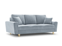 Micadoni Velvet Sofa With Bed Function And Box "Moghan" 3 Seats