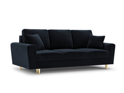 Micadoni Velvet Sofa With Bed Function And Box "Moghan" 3 Seats