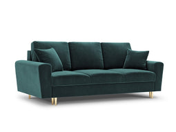 Micadoni Velvet Sofa With Bed Function And Box "Moghan" 3 Seats