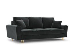 Micadoni Velvet Sofa With Bed Function And Box "Moghan" 3 Seats