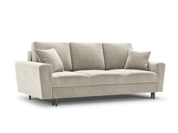 Micadoni Velvet Sofa With Bed Function And Box "Moghan" 3 Seats